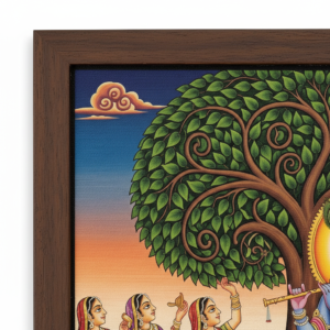Lord Krishna Ji with Gopi Pichwai Wall Art for Home Decor | Art No. 997