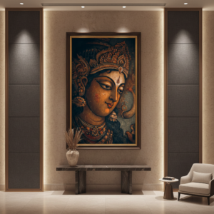 Calm Devi Indian Ethnic Durga Wall Art for Home & Office Decor | Art No. 966