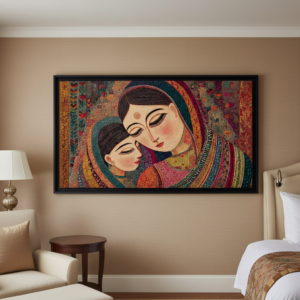 Mother and Child Madhubani Wall Art for Home Decor | Art No. 979