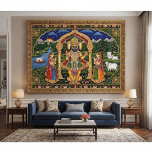 Lord Shrinath Ji Pichwai Wall Art for Home Decor | Art No. 993