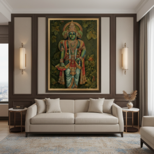 Standing Lord Vishnu Ethnic Wall Art for Home & Room Decor | Art No. 971