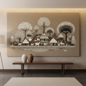 Indian Ethnic Daily Activity Warli Wall Art for Home & Office Decor | Art No. 951