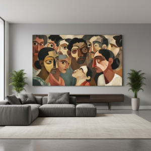 Indian Ethnic: Everyday Faces Kalighat Wall Art for Home & Office Decor | Art No. 957