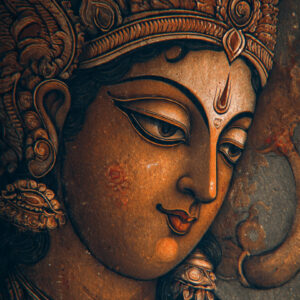Calm Devi Indian Ethnic Durga Wall Art for Home & Office Decor | Art No. 966