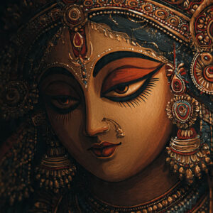 Calm Devi Indian Ethnic Durga Wall Art for Home & Office Decor | Art No. 969