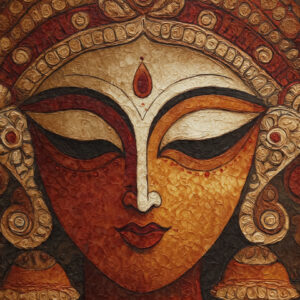 Calm Devi Indian Ethnic Durga Wall Art for Home & Office Decor | Art No. 968