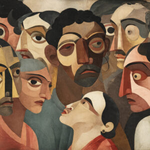 Indian Ethnic: Everyday Faces Kalighat Wall Art for Home & Office Decor | Art No. 957