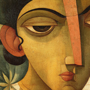 Indian Ethnic: Everyday Faces Kalighat Wall Art for Home & Office Decor | Art No. 959