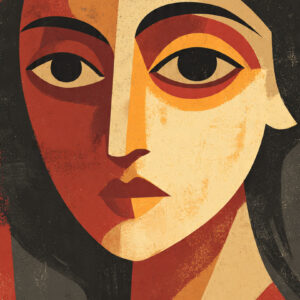 Kalighat Style Woman Face Wall Art for Home & Office Decor | Art No. 962