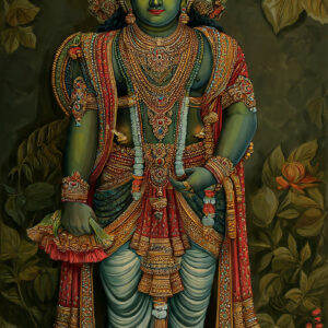 Standing Lord Vishnu Ethnic Wall Art for Home & Room Decor | Art No. 971