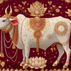 Kamdhenu Hindu Spiritual Pichwai Wall Art for Home Decor | Art No. 1001